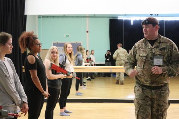 Sergeant Mark Denman Helps New College Dance Students Prepare for Winter Show