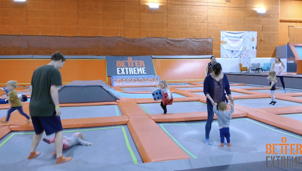 Parent and toddler trampoline session at Better Link Centre