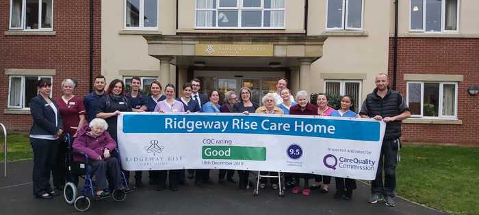 Ridgeway Rise care home has celebrated the great success after being rated ‘Good’ in all areas by Care Quality Commission