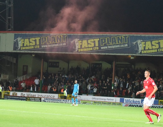 Swindon Town fans that use pyrotechnics could face ban, club warn