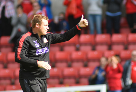 David Flitcroft is enjoying the growing relationship with the travelling Swindon Town support