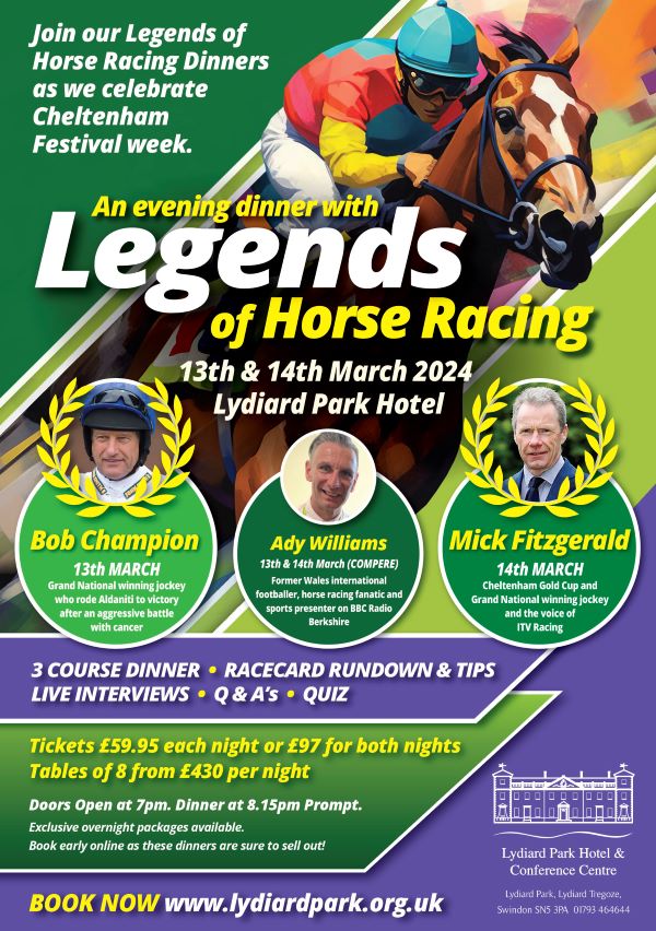 Legends of Horse Racing Dinners At Lydiard Park