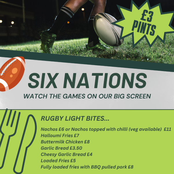 Watch The Six Nations at The Barrington Arms