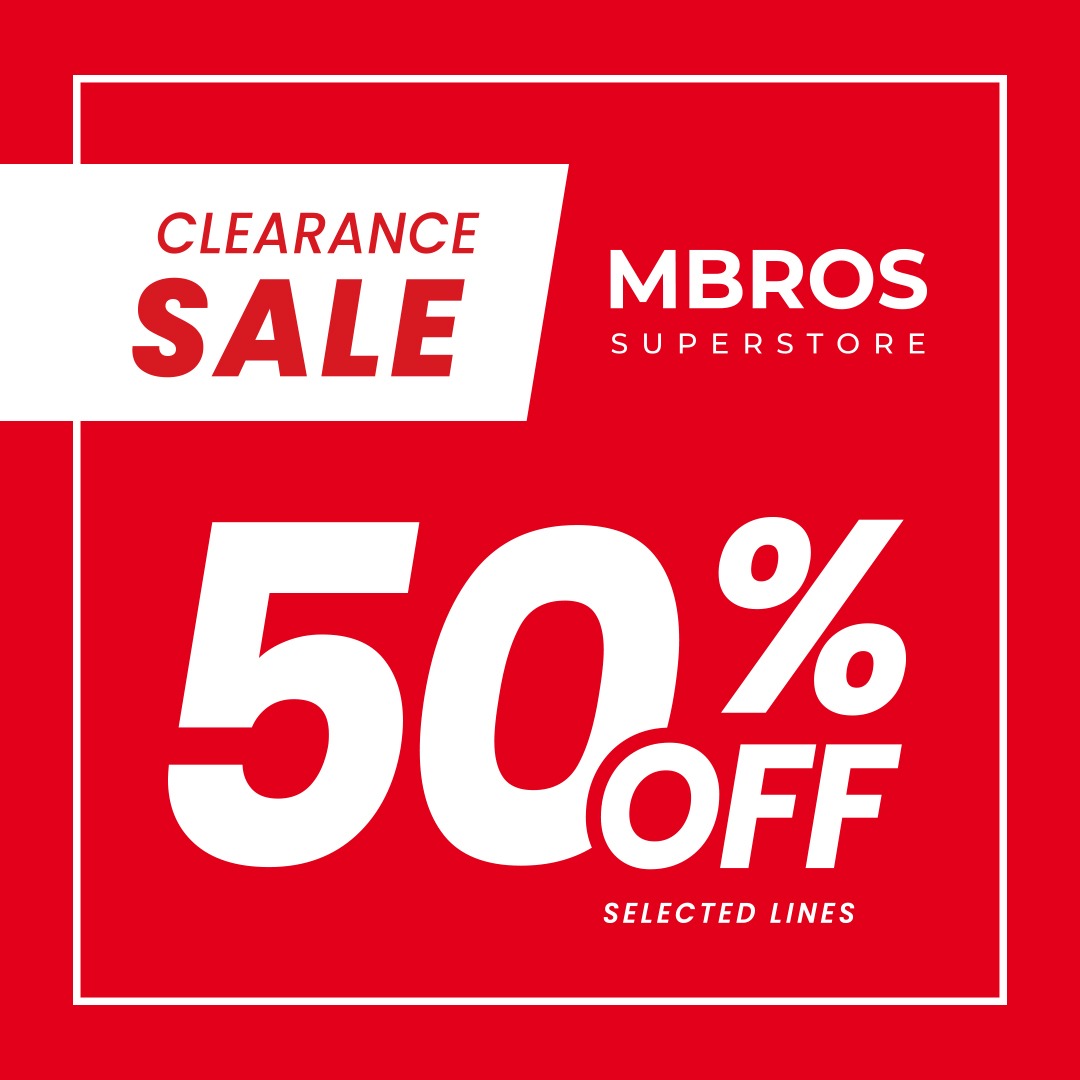 50% OFF Selected Lines at MBROS Superstore
