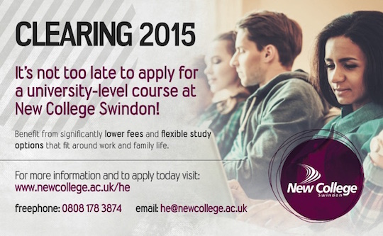 New College Swindon Make Clearing 'Clear'