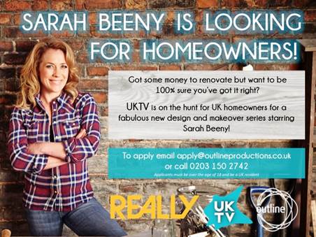 Sarah Beeny is Looking for Homeowners!