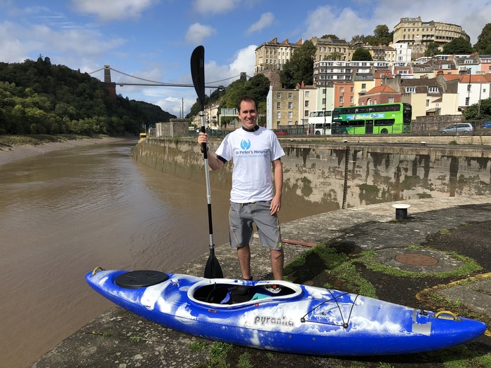 Wiltshire accountant paddles solo from Bristol to London to raise money for the hospice which cared for his Granny