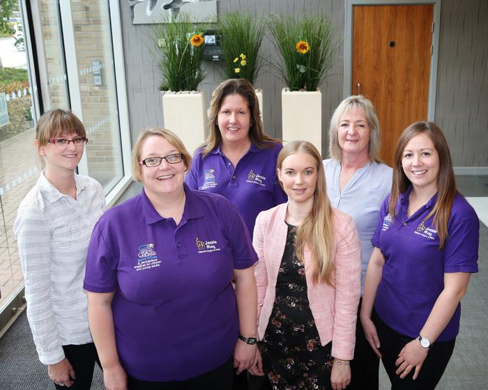 The Jessie May Swindon and Wiltshire team with Rombourne Centre Manager Danielle Mottram