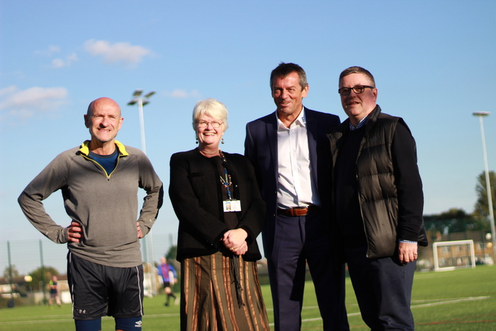 Swindon Town FC manager Phil Brown opens all-weather pitch at New College Swindon