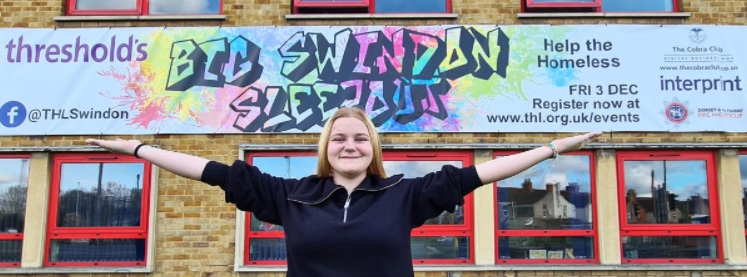 Charity Banner Designed by Public Service Student Makes BIG Impact