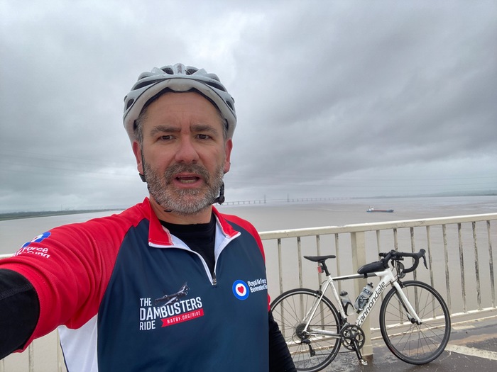 FORMER RAF SQUADRON LEADER AND DIVING SPECIALIST TAKES PART IN THE DAMBUSTERS CHARITY BIKE RIDE
