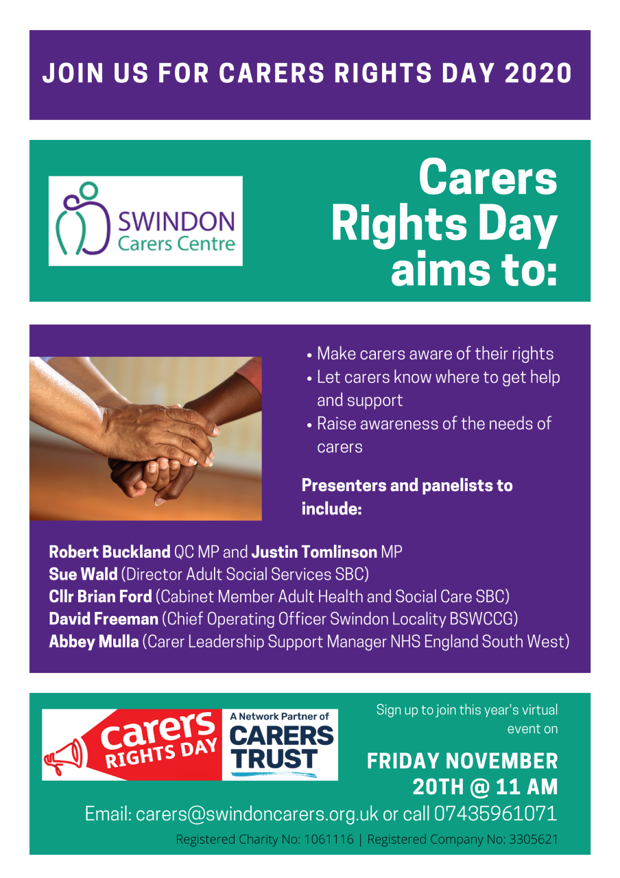Join Swindon Carers Centre online for Carers Rights Day