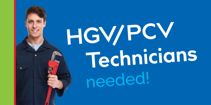 We're hiring HGV/PCV Technicians