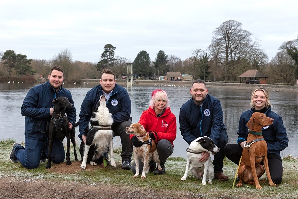 From left to right James Harris, Tom Brennan MD of TED Mortgages with Ted, Clare Fantini-Stephens of SNDogs, Chris Blackwell and Daniella Black