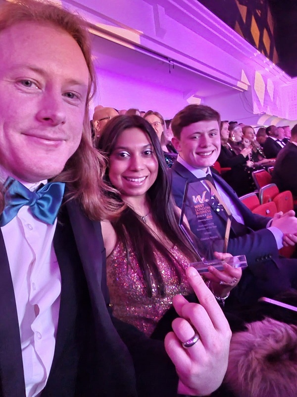 Matt Ford, Julianne Ponan and Ryan Scott at the awards ceremony.