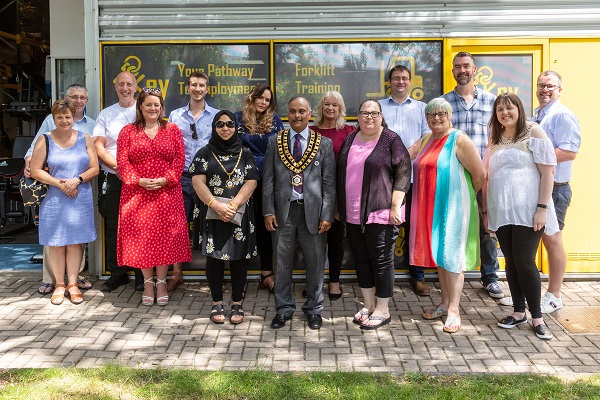 Open Day guests with Swindon Mayor Abdul Amin