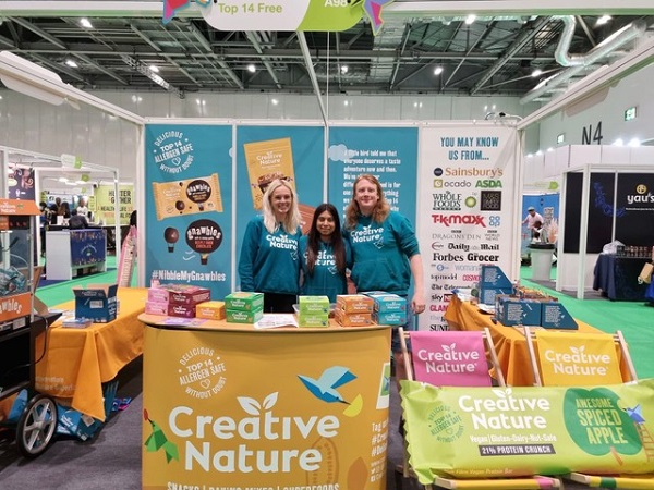 The Creative Nature team at the Free-From and Allergy Show in July 2022