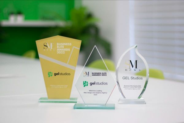 GEL Studios named Wiltshire's Leading Web Design & Graphics Agency for a third time