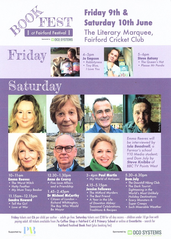 Fairford Book Fest - Tickets on Sale Now!