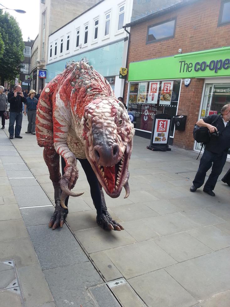 Snapped: Dinosaur Causes Terror in Swindon Town Centre