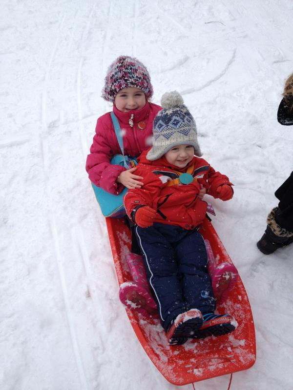 @davidjell's little ones enjoy their slide home from school!