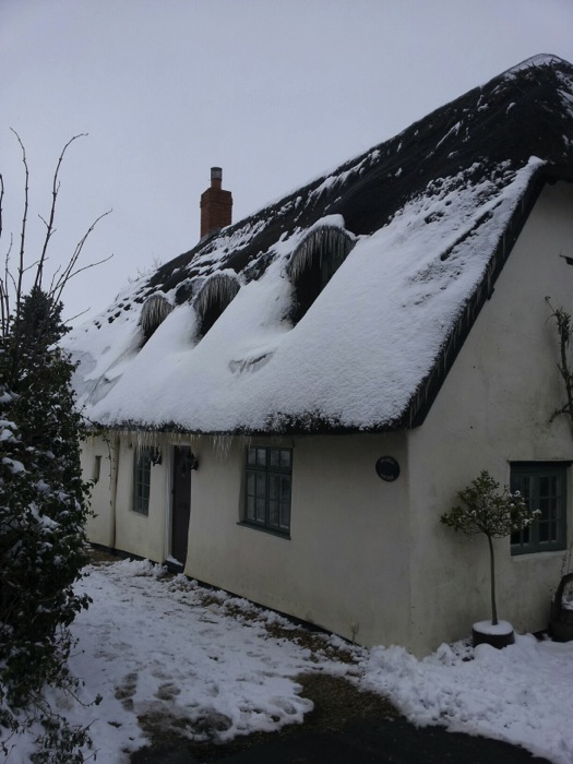 An icy cottage shot by Sarah Jane Jackson