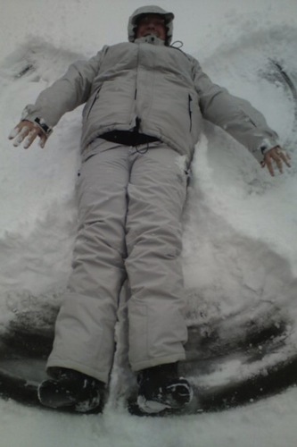 @WendyBrowning's camouflage-style snow angel